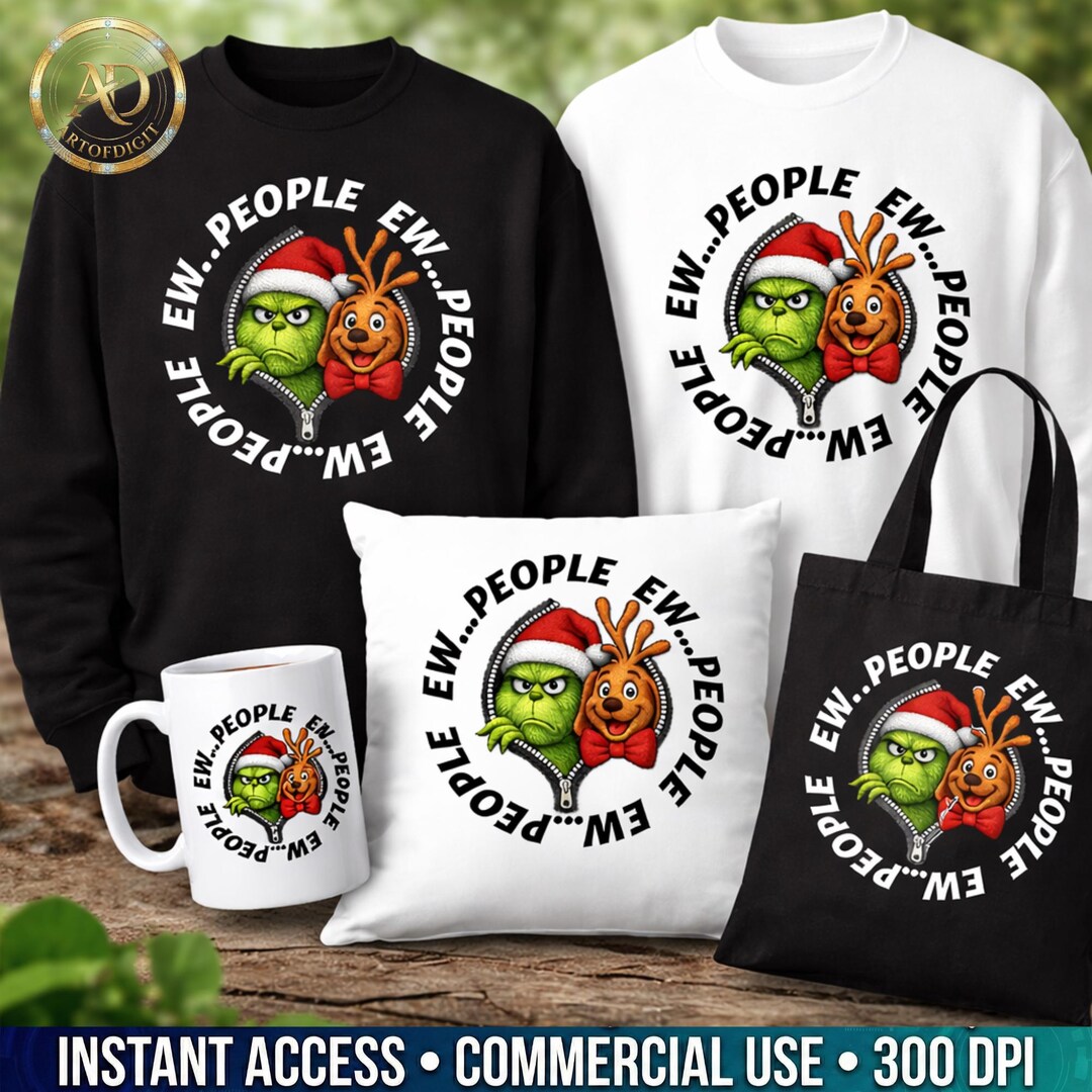Grumpy Team Members Funny Grumpy Max “ew People” PNG, Latch Hook Yarn Style PNG, 300DPI ...