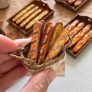 mini food toys Miniature baguette dollhouse miniature food
