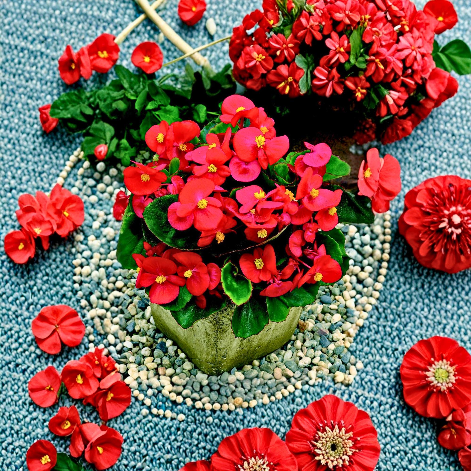 25 Dragon Wing Begonia Seeds Lush Arching Foliage & Blooms Shade