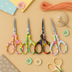 Kleurrijke borduurschaar – kleine naaischaar voor kruissteek, handwerken, borduren, quilten en knutselen