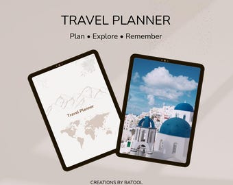 Travel Journal | Digital Travel Planner | Vacation Itinerary & Travel Itinerary | Itinerary Planner | Travel Checklist | Packing List