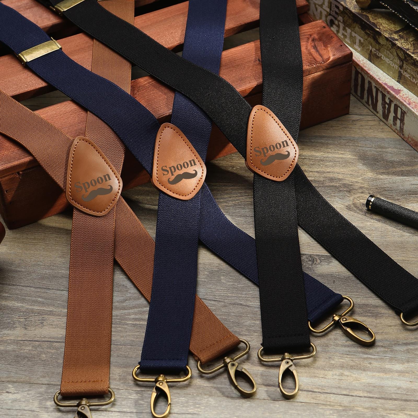 Leather Suspenders - Etsy display picture 3