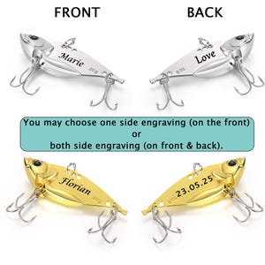 Engraved Fishing Lure Gift Set with Custom Box, Personalized Keepsake for Dad or Fisherman image 4