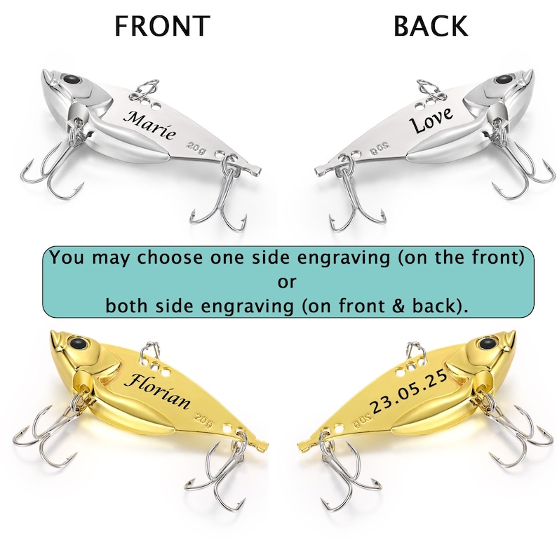 Engraved Fishing Lure Gift Set with Custom Box, Personalized Keepsake for Dad or Fisherman image 4