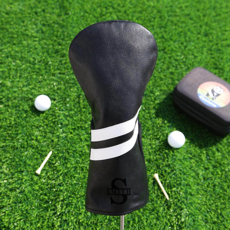 Custom Golf Headcover With Initials • PU Leather Golf Club Cover ...
