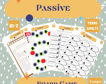 Passive Voice ESL Board Game | Fun Classroom Speaking Activity for B1-B2 Students | Grammar Practice with Cards & Conversation