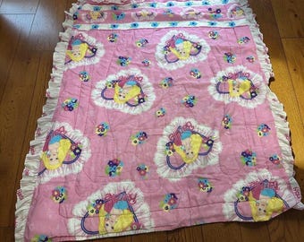 Vintage 90s Mattel 2 Sided Barbie Floral Hearts Comforter Twin 66" x 84" Pink