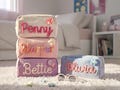Personalized Large Corduroy Pouch : Custom Name Makeup & Toiletry Bag