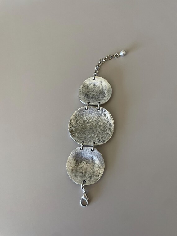 Brutalist Boho Statement Bracelet, Mid Century Mo… - image 4