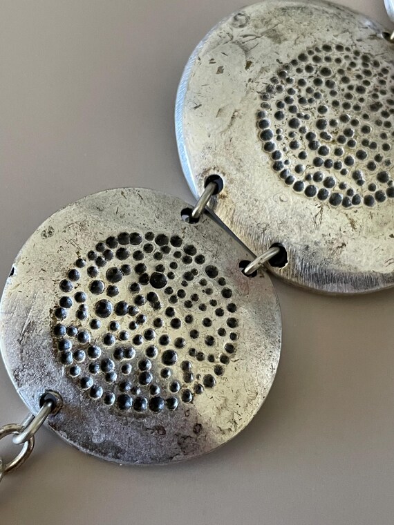 Brutalist Boho Statement Bracelet, Mid Century Mo… - image 3