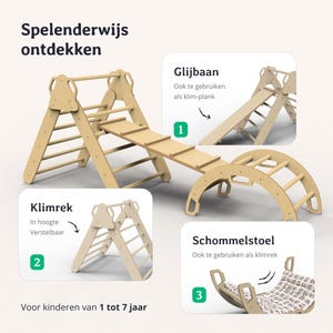 Montessori Climbing Set: Foldable Triangle, Arch & Ramp - Baby Gym