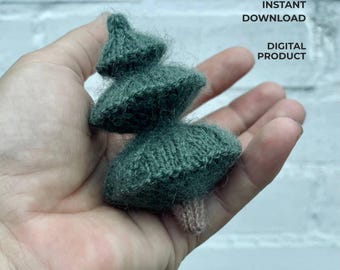 Knitted Christmas Tree Pattern — Magic Loop Tutorial with Videos