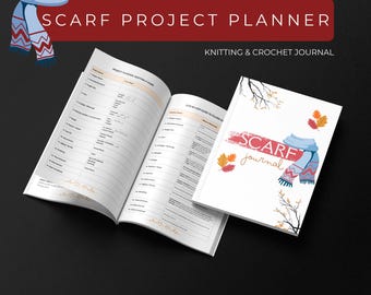 Knitting & Crochet Project Planner – Printable Journal for Scarf Patterns (PDF)