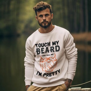Funny Beard Lover Design: Touch My Beard PNG SVG