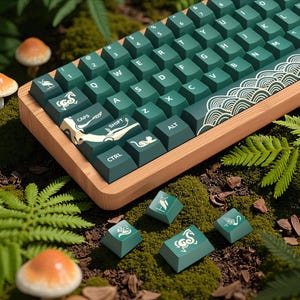 Keycap Set Animal Forest Cherry Profile PBT 138 Keys – Dye Sub Keycaps for Mechanical Keyboard