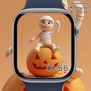 Spooky Mummy Doll Apple Watch Wallpaper Bundle (Digital Download)