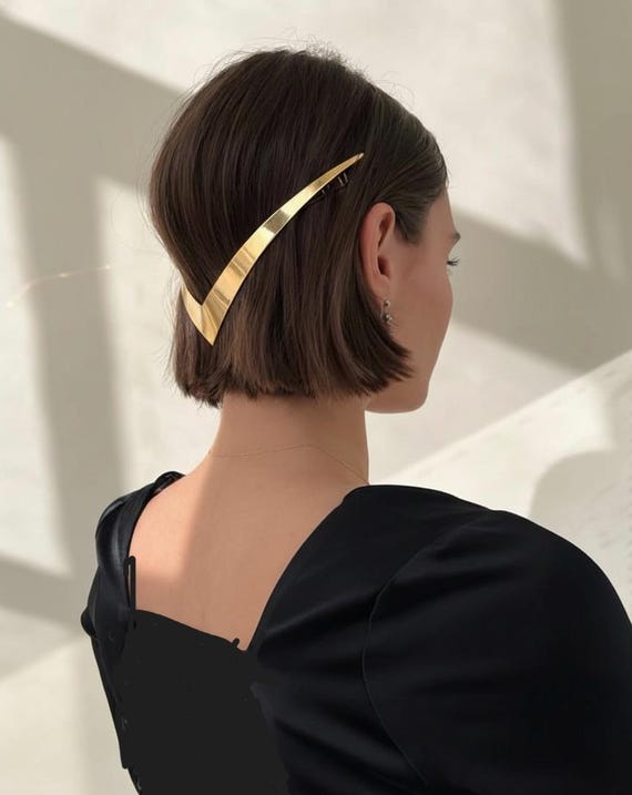 V style hair accessories V Shape Brass Hair Pin - Etsy main image 4