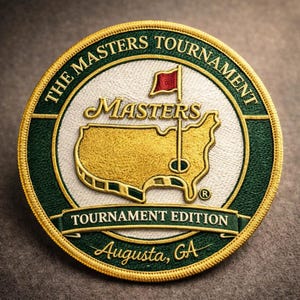 Parche bordado inspirado en el Torneo Masters, Insignia de parche de golf de Augusta, Parche para aficionados al golf, Parche de golf termoadhesivo, Parche de coleccionista de torneos de golf