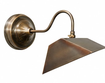 1-Light Mid-Century Modern Wall Sconce | Brass Wall Lighting | Vintage Inspired Bedroom Sconce | Modern Hallway Light Fixture