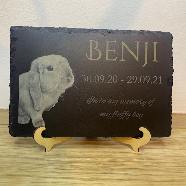 Personalised Slate Memorial Plaque | Custom Photo Memorial | Pet Memorial Gift | Remembrance Keepsake