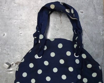 silk polka dot small handbag