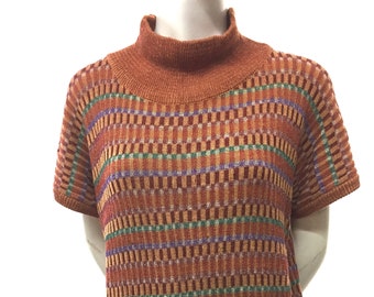 Kenzo short sleeve sweater, 1970's made in Italy. M, 4-6