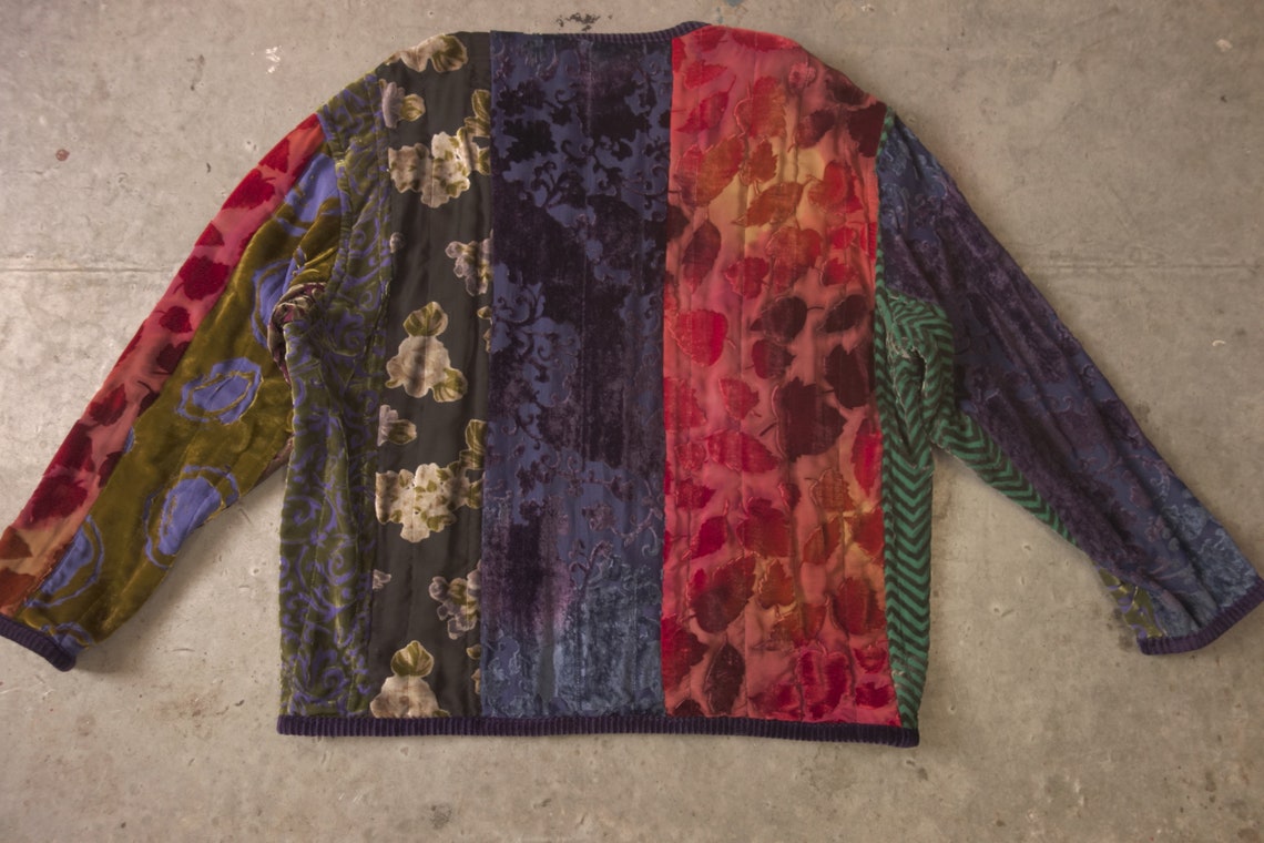 Koos, Koos Van Den Akker Stunning collage Mixed Fabrics Bomber Jacket