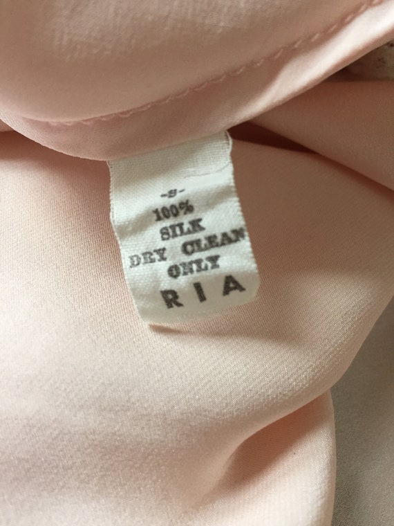 vintage lingerie pink silk by Ria- S - image 7