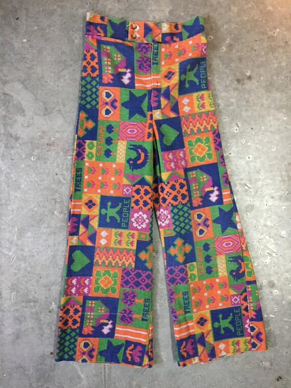 vintage mod bellbottoms- children's size- 1960's,
