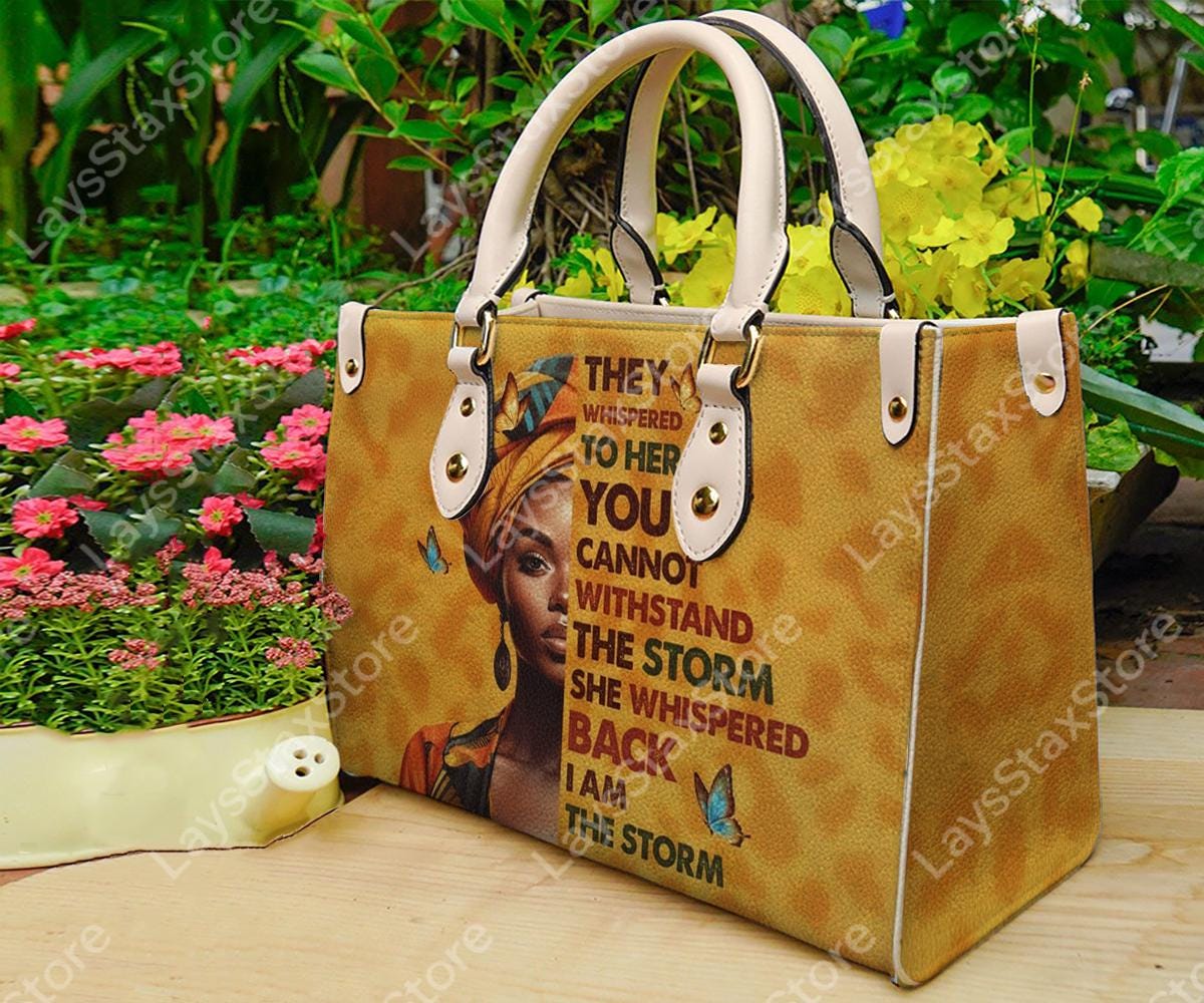 Discover Personalized Black Leather Handbag  for Women