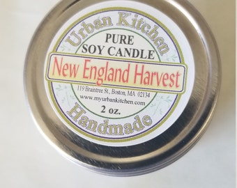 New England Harvest Soy Candle  2 oz. - scented candle - holiday candle - cranberry candle - fall Candle - New England candle - Cranberry