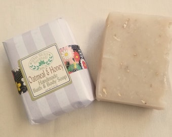 TWO (2)  Oatmeal & Honey Soap - Soap - Oatmeal Soap - handmade soap - honey soap - homemade bar soap - Bar Soap -  olive oil soap