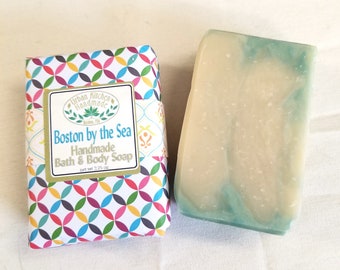 TWO (2) Boston by The Sea  Handmade Soap - spa soap -Beach soap - Boston Soap - summer soap - bar soap - handmade soap - spa - soap