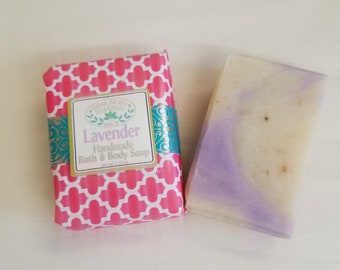 TWO (2) Bars Lavender Soap - Natural Soap - Essential Oil Soap - Soap - Lavender - Cold Process Soap - Essential Oil - Gift for friend