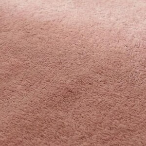 Luxury Solid Pink Area Rug | Modern Living Room Carpet | Hand-Tufted Soft Wool Rug | Minimalist Home Decor | Custom Size Plush Floor Rug image 6
