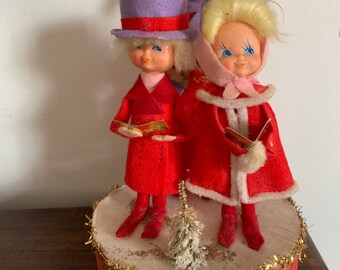 Vintage 1960s 60s Roman Kogei Japan Musical Rotating Spinning Christmas Angel Plays Silent Night 10 Tall Holiday Decor Ornament Decoration