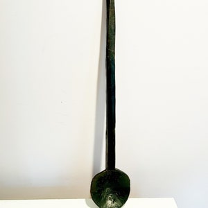 Primitive Sculpted Wood Long Ladle Spoon Kitchen Wall Hanger