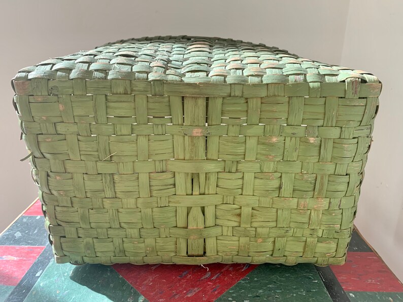 Antique Wicker Farmers Market Basket Tote Wicker Picnic Basket Etsy