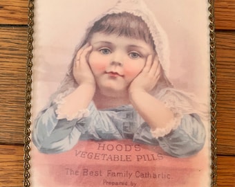 Vintage Victorian Advertising Flue Cover Gallery Graphics Sign
