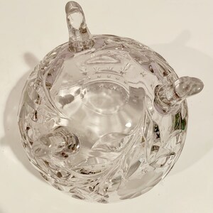 Vintage Glass Rose Bowl Fluted Footed Vase image 3