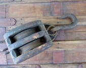 Boston Lockport Antique Pulley Barn Decor Industrial Pulley