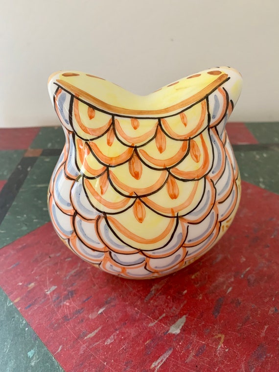 イタリア陶器 フクロウの置物 ピアネタ セラミカ ヴィエトリ陶器