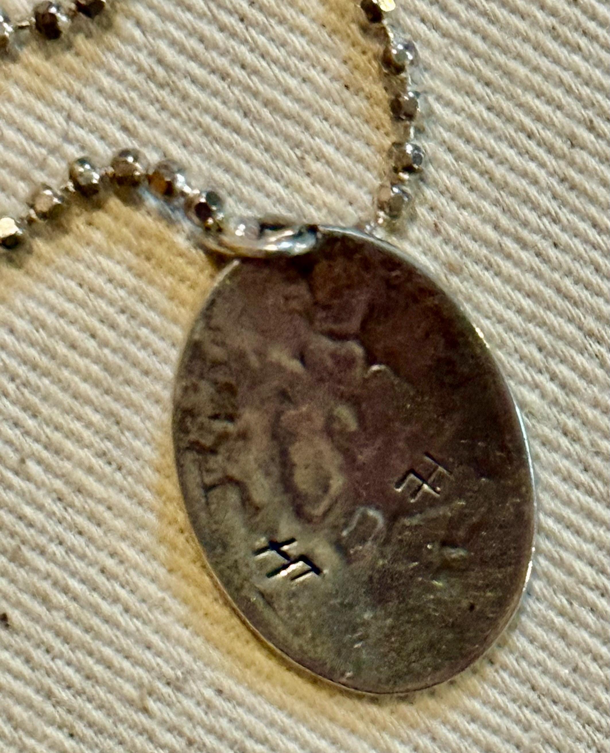 Vintage Hopi Sterling Pendant Necklace Native American Thunder
