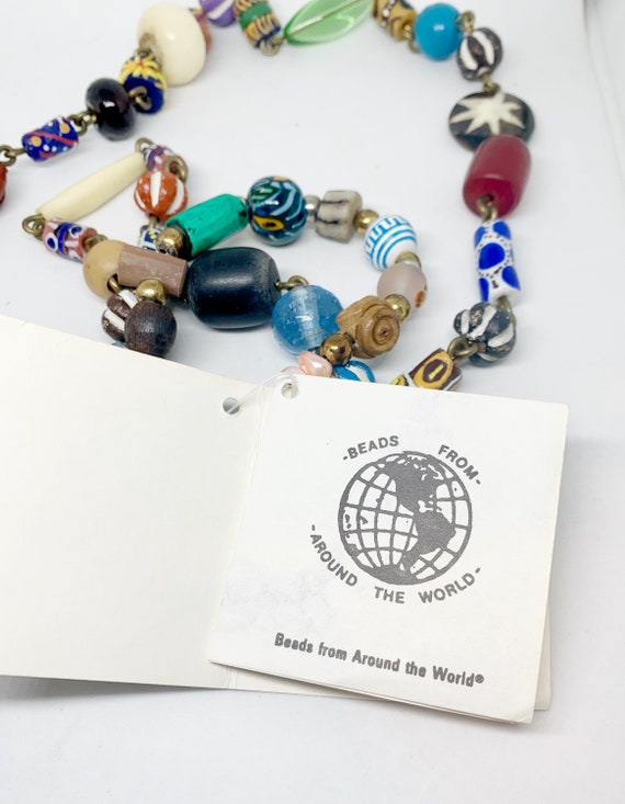 Beads From Around the World Necklace and Bracelet… - image 3