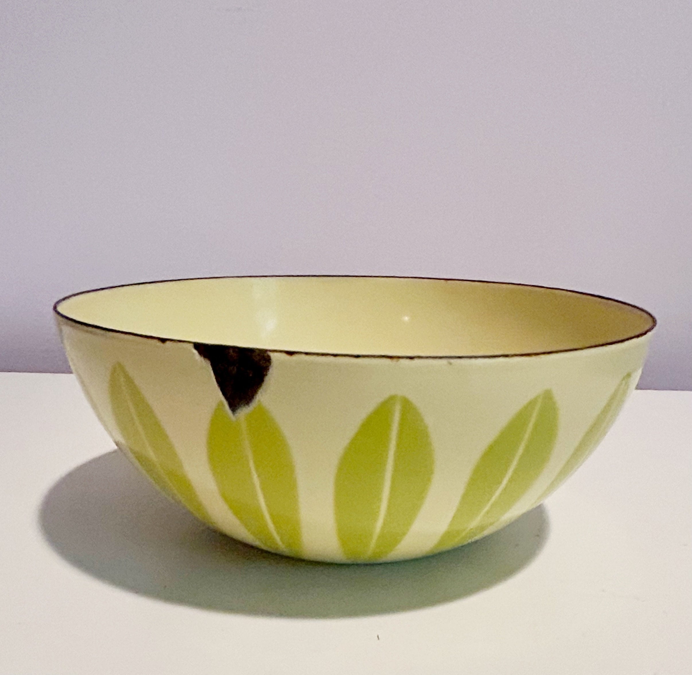 Catherine Holm Norway Enamelware Bowl Lemon and Lime Rare Color - Etsy