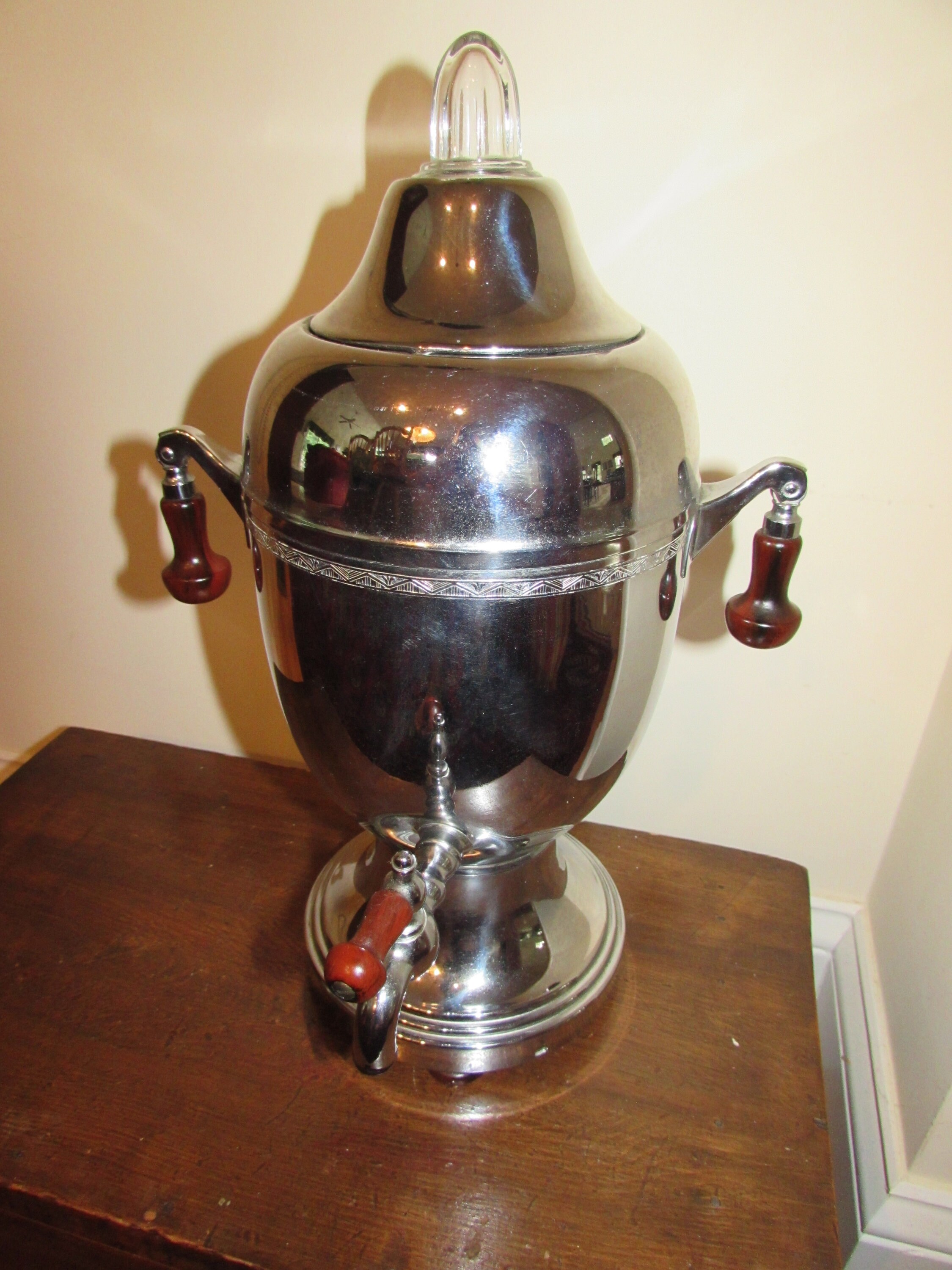 Vintage Art Deco Chrome Coffee Pot 