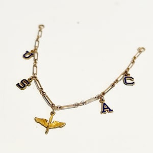 WWll Army Air Force Sweetheart Charm Bracelet
