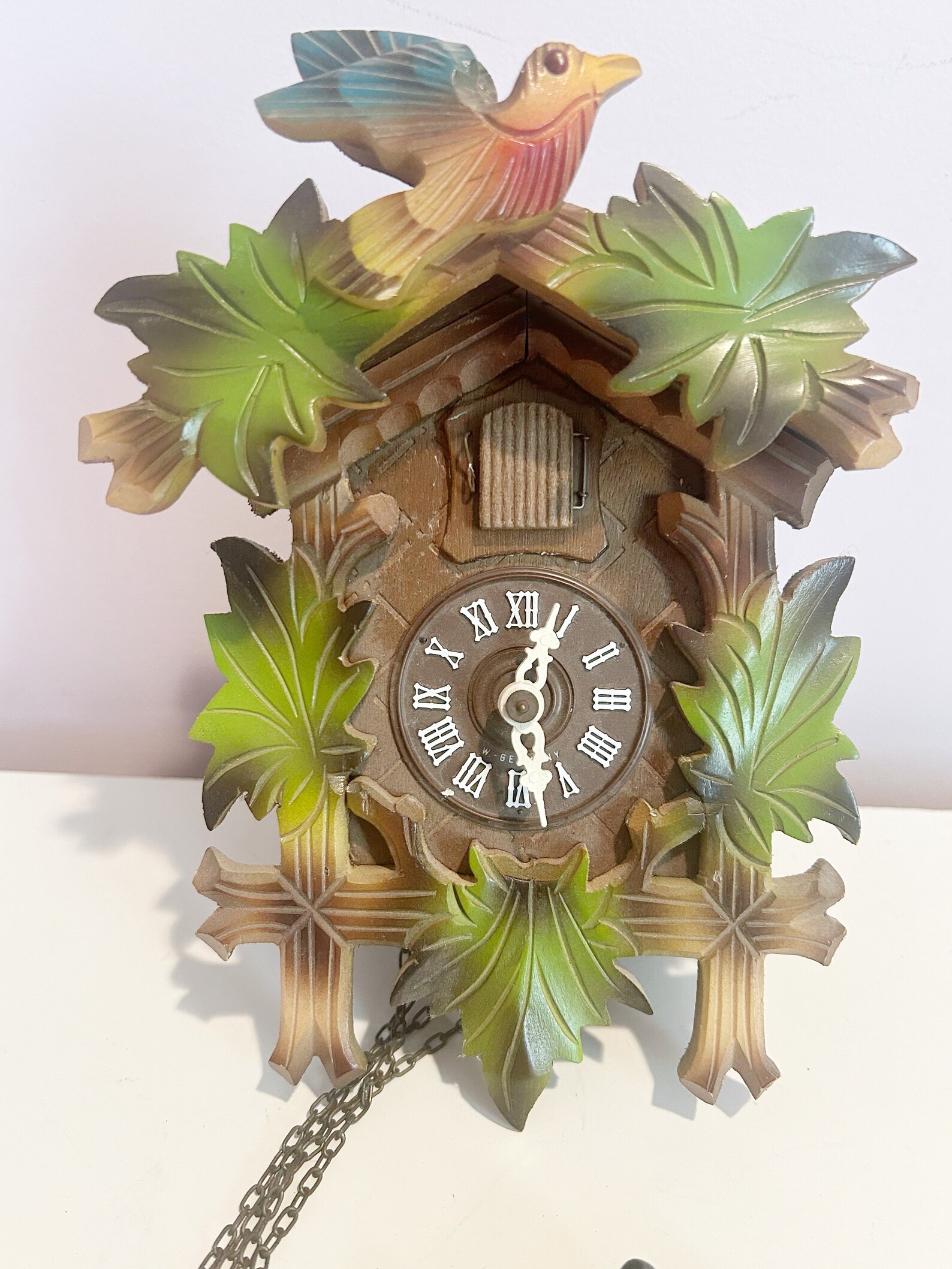 Vintage Cuckoo Clock Black Forest West Germany