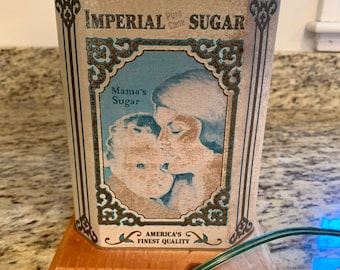 Vintage Imperial Sugar Tin Lamp: America&#39;s Finest Quality