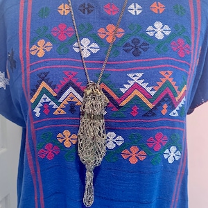 Antique Victorian Beaded Misers Purse Necklace